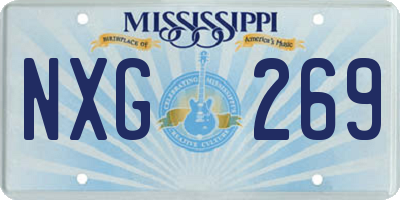 MS license plate NXG269