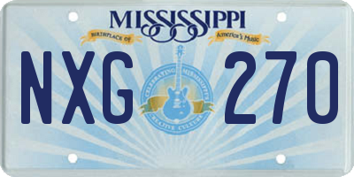 MS license plate NXG270