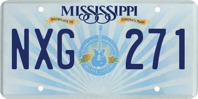 MS license plate NXG271