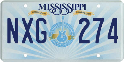 MS license plate NXG274