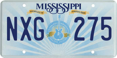 MS license plate NXG275