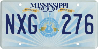 MS license plate NXG276