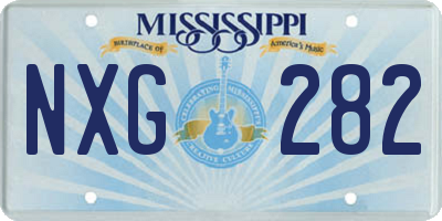 MS license plate NXG282