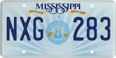 MS license plate NXG283