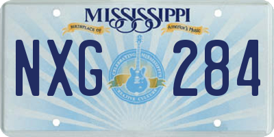 MS license plate NXG284