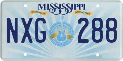 MS license plate NXG288