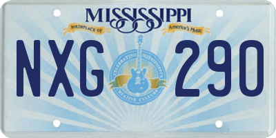 MS license plate NXG290