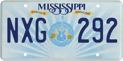 MS license plate NXG292