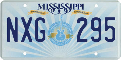 MS license plate NXG295