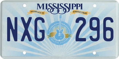 MS license plate NXG296