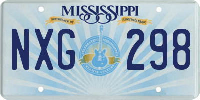 MS license plate NXG298