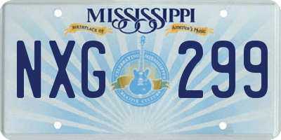 MS license plate NXG299
