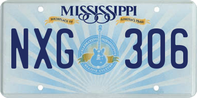 MS license plate NXG306