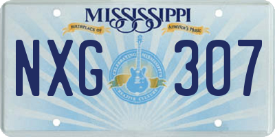 MS license plate NXG307