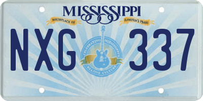 MS license plate NXG337