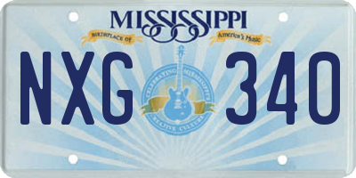 MS license plate NXG340