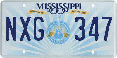 MS license plate NXG347