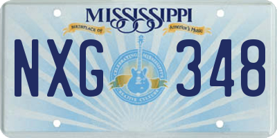 MS license plate NXG348