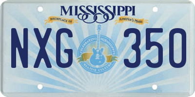 MS license plate NXG350
