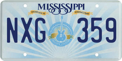 MS license plate NXG359