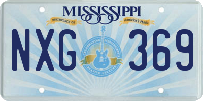 MS license plate NXG369