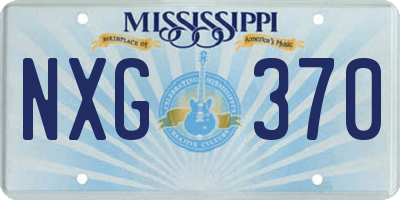 MS license plate NXG370