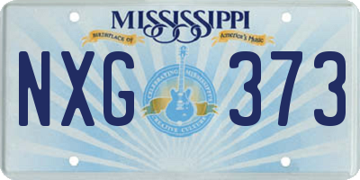 MS license plate NXG373