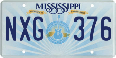 MS license plate NXG376