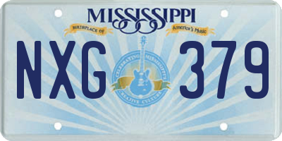 MS license plate NXG379