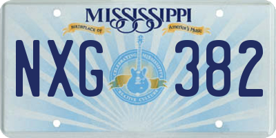 MS license plate NXG382