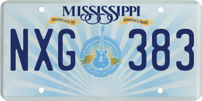 MS license plate NXG383