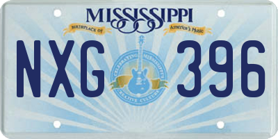 MS license plate NXG396