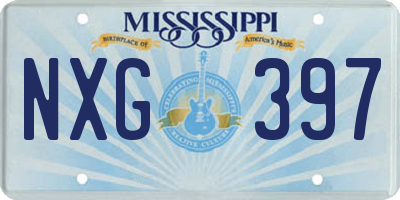 MS license plate NXG397
