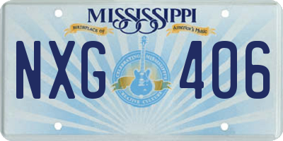 MS license plate NXG406