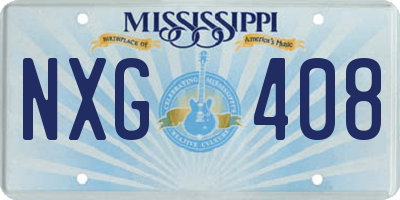 MS license plate NXG408