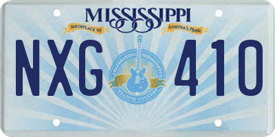 MS license plate NXG410