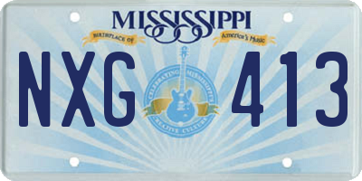 MS license plate NXG413