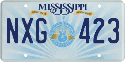 MS license plate NXG423