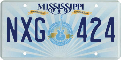 MS license plate NXG424