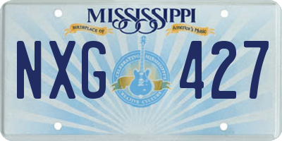 MS license plate NXG427