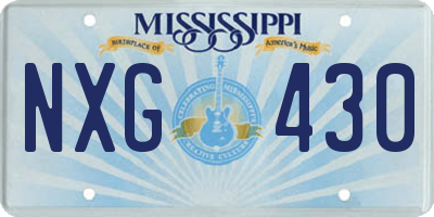 MS license plate NXG430