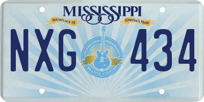 MS license plate NXG434