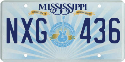 MS license plate NXG436