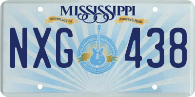 MS license plate NXG438