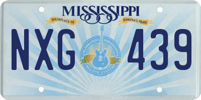 MS license plate NXG439