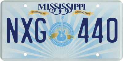 MS license plate NXG440
