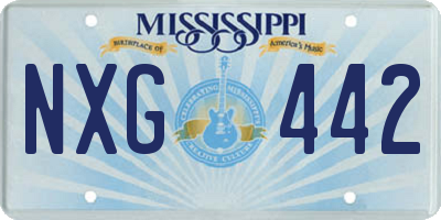 MS license plate NXG442
