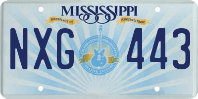 MS license plate NXG443