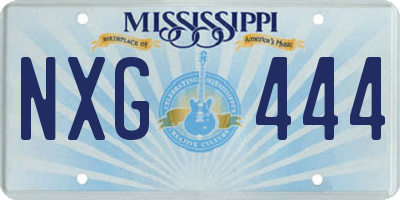 MS license plate NXG444