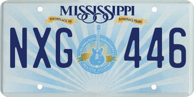MS license plate NXG446